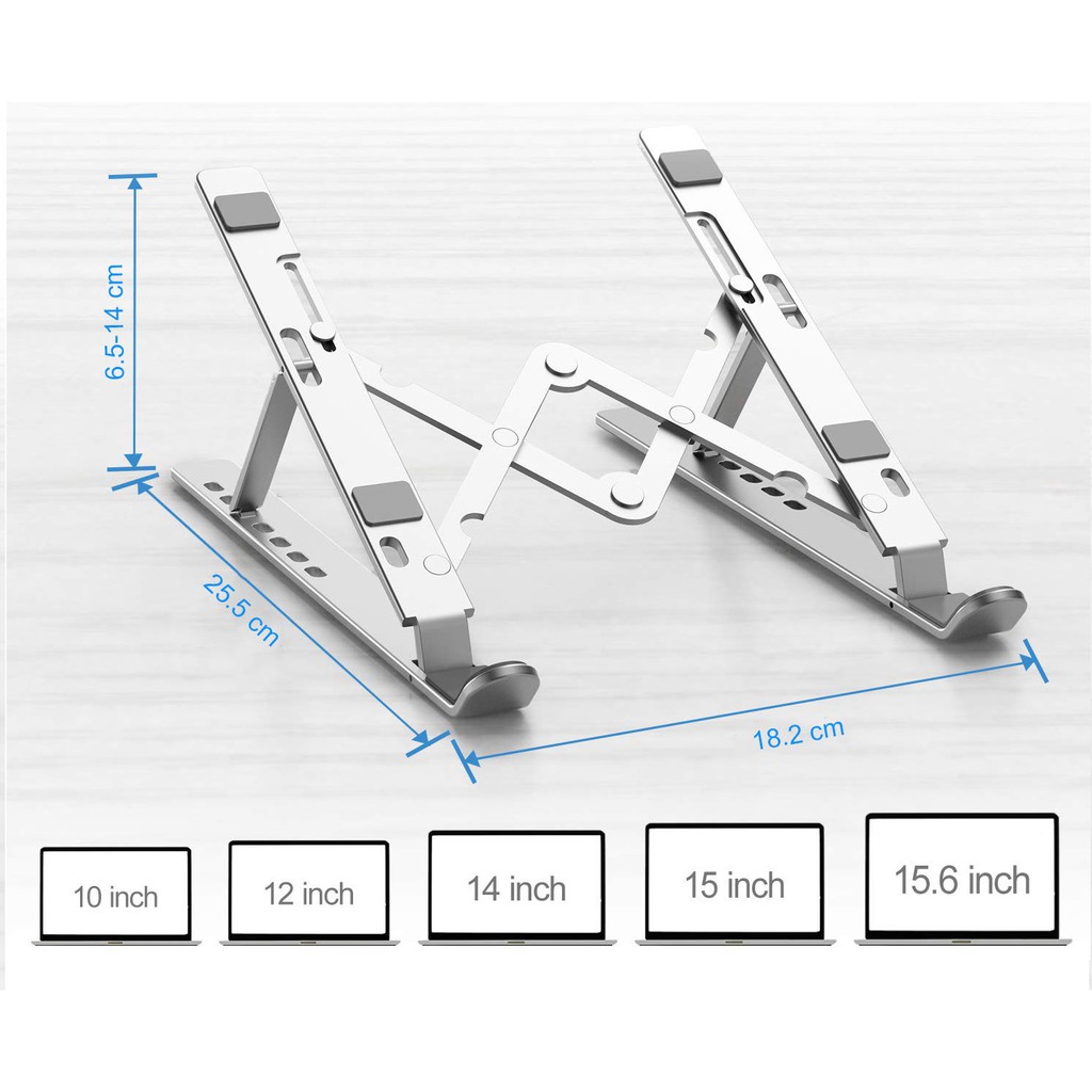 Giá đỡ laptop stand nhôm hỗ trợ tản nhiệt có thể gấp gọn chỉnh độ cao để laptop ipad macbook surface N3 D103 VinBuy