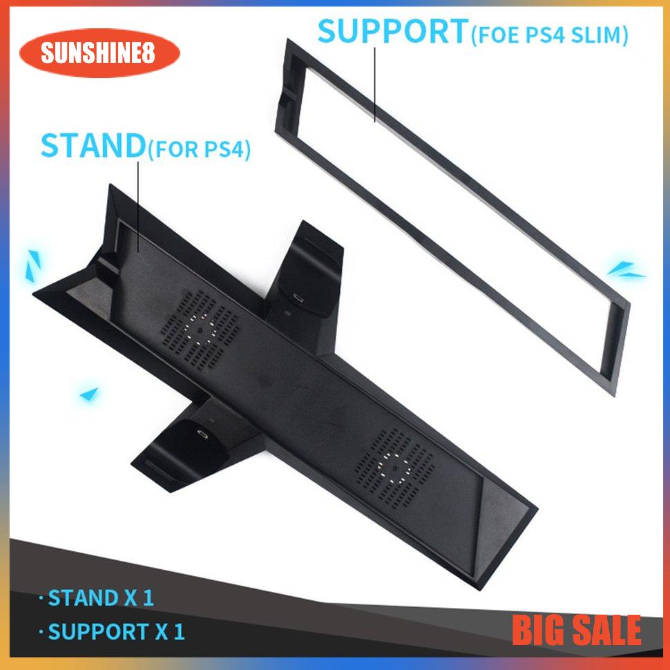 【SUN】For PS4/PS4 Slim Vertical Stand With Cooling Fan Dual Controller Charger