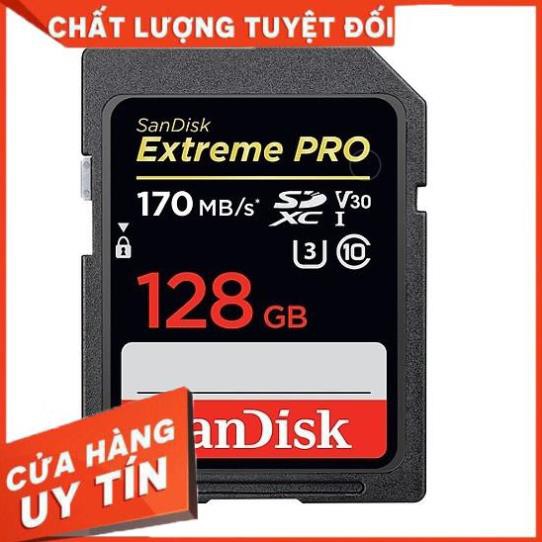 Thẻ Nhớ Máy Ảnh SDXC SanDisk Extreme Pro U3 V30 128GB 170Mb/s - Tốc độ siêu cao | BigBuy360 - bigbuy360.vn