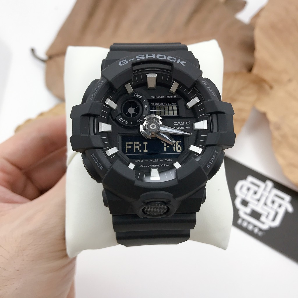 Đồng hồ nam Casio G-SHOCK GA-700 / GA-700-1B chống va đập, hàng chính hãng