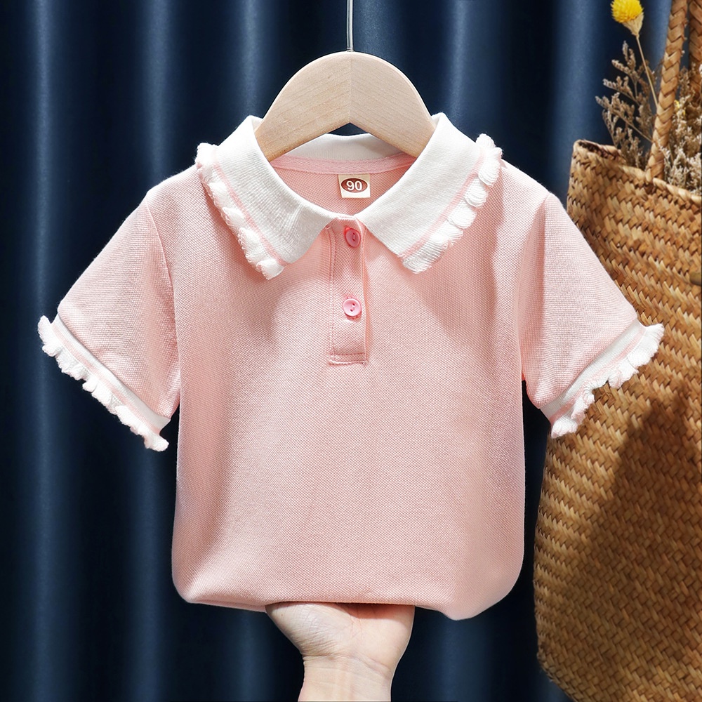 Áo Polo cho bé gái chất vải cotton cá sấu cao cấp thoáng mát, mềm mịn mặc cực xinh  ATP4