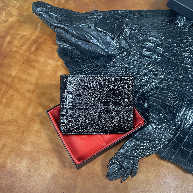 Ví Nam Da Cá Sấu Thật Da Gù Nguyên Con Cao Cấp ST020 Nhiều Màu Lựa Chọn Bảo Hành Da 24 Tháng Full Hộp Tặng Kèm Móc Khóa