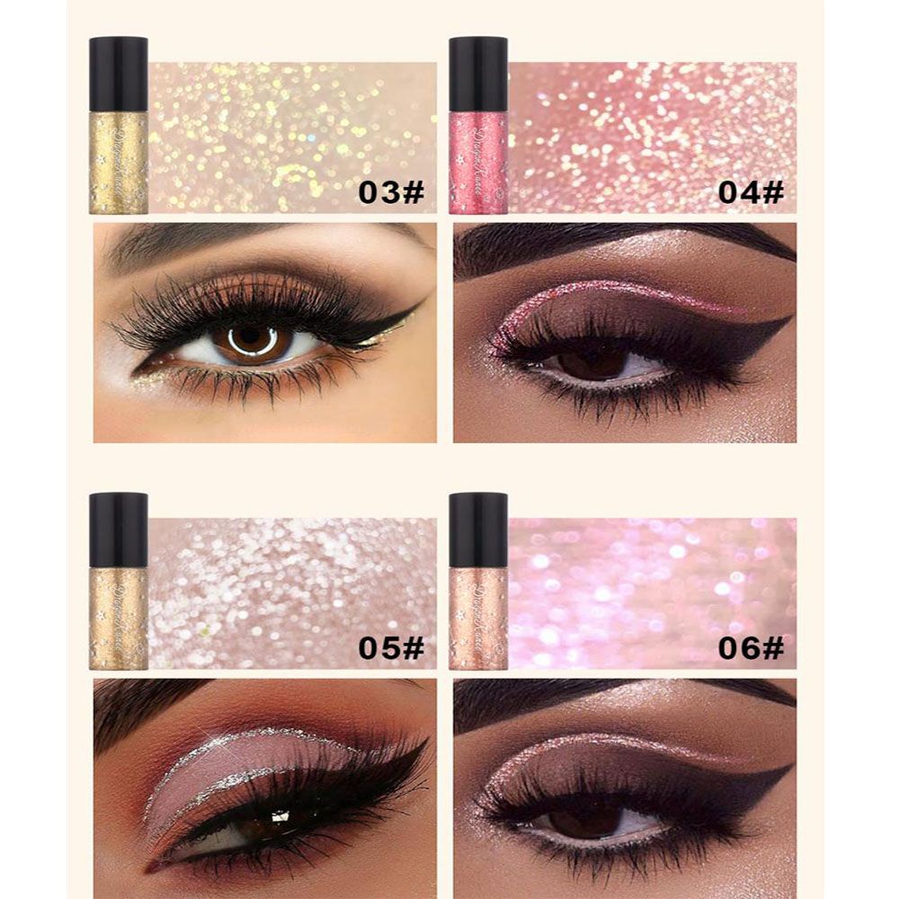 [Hàng mới về] Phấn mắt dạng lỏng màu đơn sắc lấp lánh chống nước lâu trôi MIHAN1