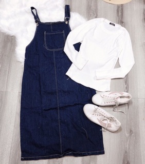 Set yếm Jean+áo thun