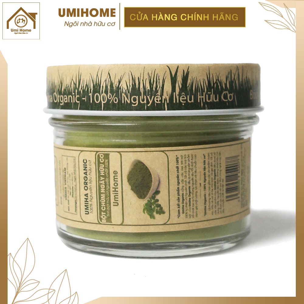 Bột đắp mặt nạ Chùm Ngây nguyên chất UMIHOME 135g dùng dưỡng da ngừa mụn cấp ẩm cho da hiệu quả - Handmade