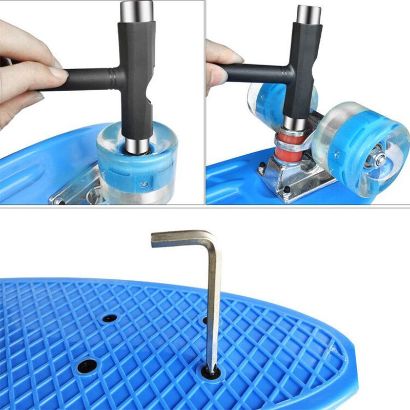 Ván Trượt Thể Thao Pennyboard - Bánh Xe Phát Sáng - Tool Vặn Ván