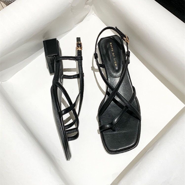 Dép sandals nữ Mishil  mẫu 05 đế bệt vuông kiểu dáng trẻ trung thanh lịch kèm ảnh thật