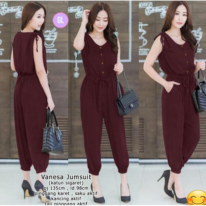 Bộ Jumpsuit Thời Trang Công Sở / Giá Rẻ Nhất / Giá Rẻ / Giá Rẻ / Vanesa Jp / Gl81110