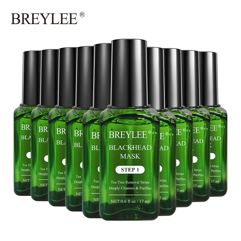 BREYLEE  Set 10 lọ mặt nạ lột mụn đầu đen thu nhỏ lỗ chân lông hiệu quả Hút mụn đầu đen 17ml*10