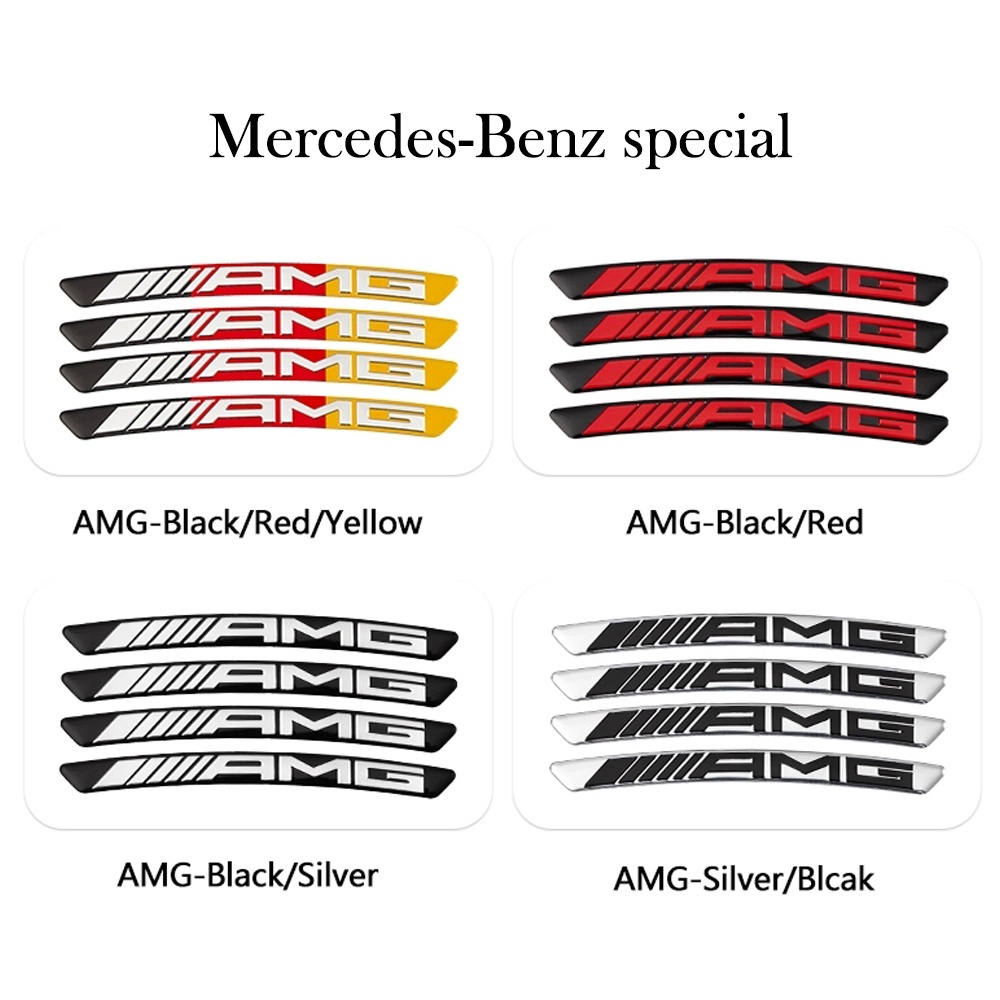 Bộ 4 Miếng Dán Trang Trí Viền Bánh Xe Hơi Bằng Nhôm Chất Lượng Cao