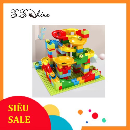 Bộ Xếp Hình Cầu Trượt Lego Thả Bi 168 - 336 Chi Tiết Cho Bé Đồ Chơi Xếp Hình Phát Triển Trí Não