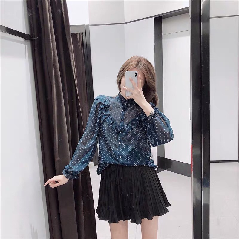 Áo sơ mi chấm bi Zara