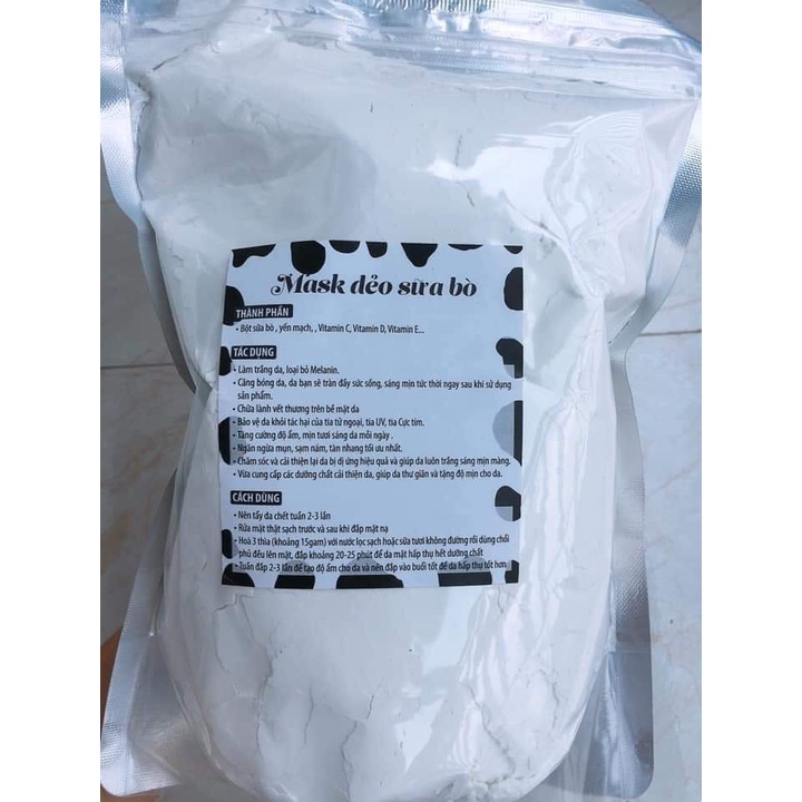 Mặt nạ sữa bò túi 500g, 1kg