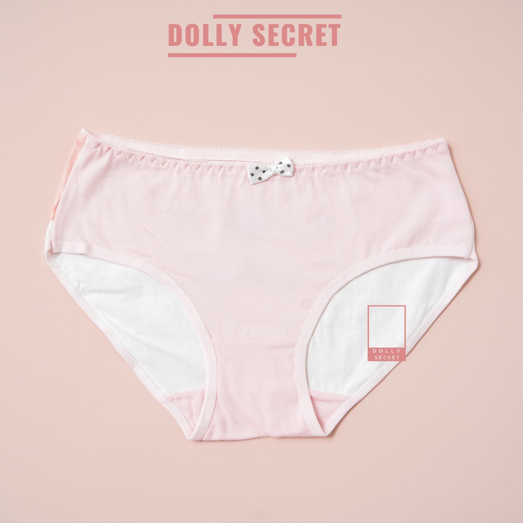 Hộp 5 quần lót cotton 100 đáng yêu học sinh chống hằn lộ viền co giãn bốn chiều cho nữ VANI DOLLY SECRET QL032 | BigBuy360 - bigbuy360.vn
