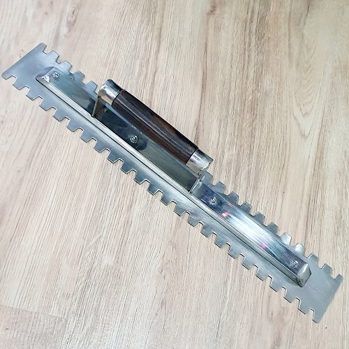 Bay Inox Toàn Phần Lưỡi Dài 50Cm Rãnh Răng Vuông 10MM Chuyên Dụng Lát Gạch Lớn Sàn Rộng