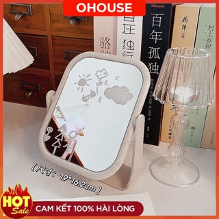 Gương trang điểm lúa mạch cao cấp ohouse