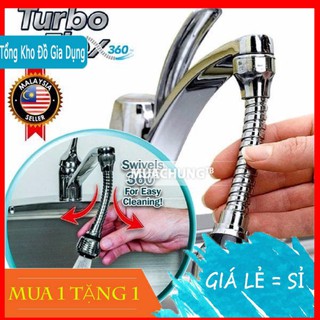 Đầu Vòi Tăng Áp Lực Nước 360 Độ Tiết Kiệm Nước Nhà Bếp Turbo Flex ( Chính hãng có vỉ nhựa, loại tốt) 💢 XẢ KHO GIÁ GỐC