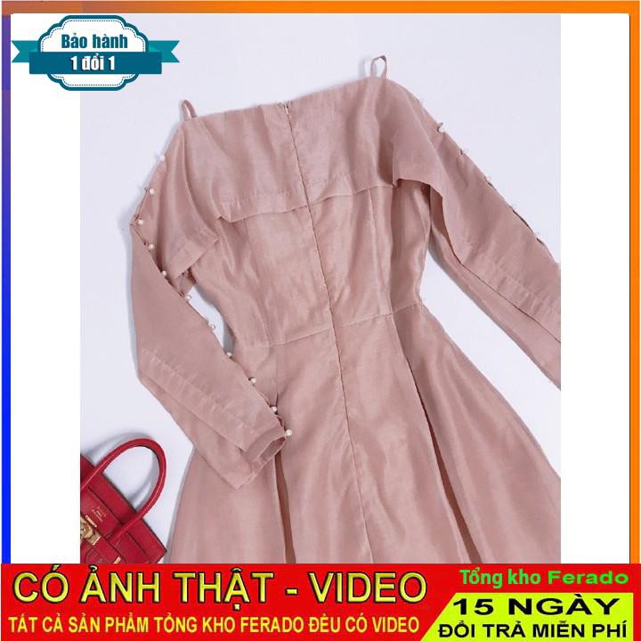[ xả kho ] MiD Đầm hở vai đính ngọc tay dài V1270 Mie Design kèm ảnh thật