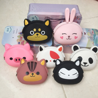BÓP SILICON HÌNH THÚ CUTE, Ví Đựng Cáp Sạc Tai Nghe