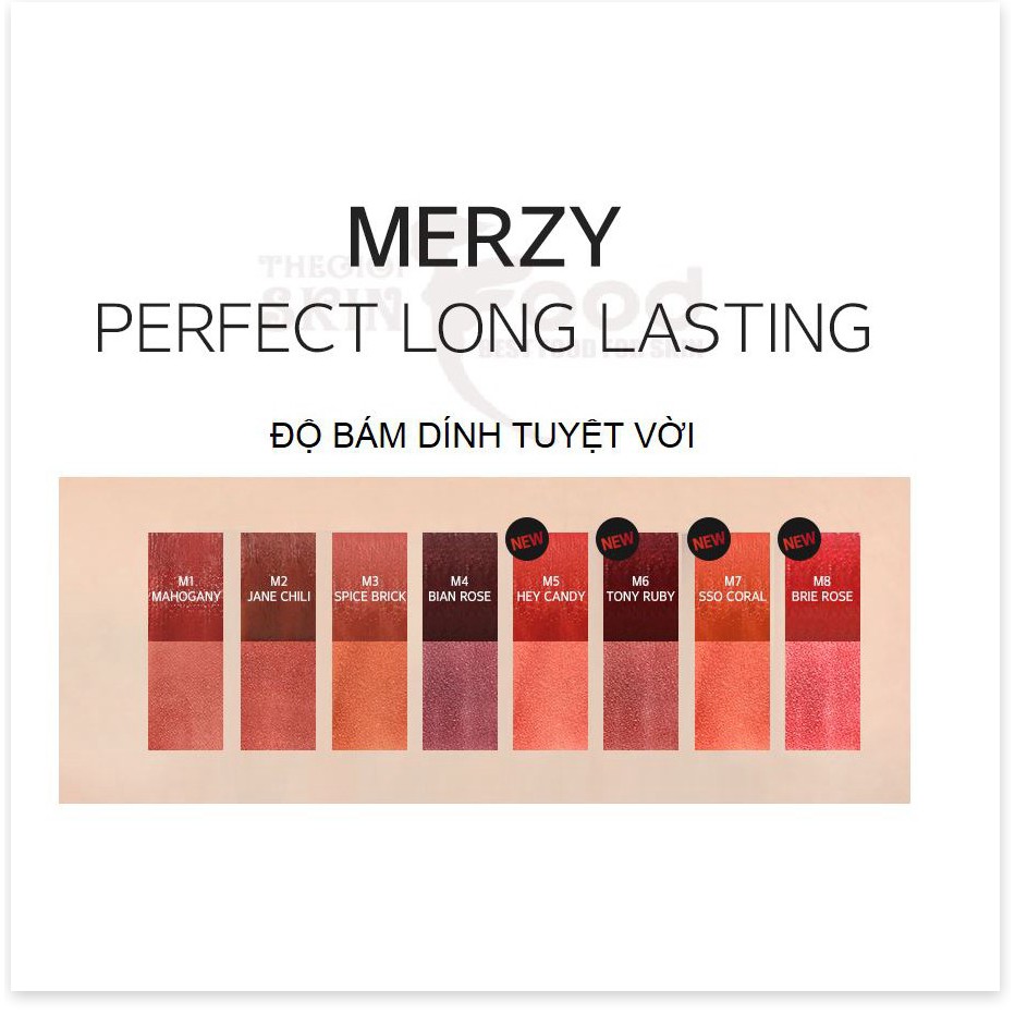 [Mã giảm giá Mỹ phẩm chính hãng] Son Kem Lì, Siêu Mịn Merzy Bite The Beat Mellow Tint 4g