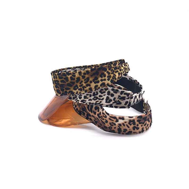 Wide-brimmed Leopard-patterned Top Hat for Women