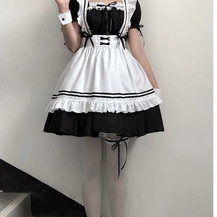 bán trước giá rẻTrang phục hầu gái cos quần áo nữ sinh viên dễ thương Nhật Bản Lolita ông chủ phù hợp với hai ch