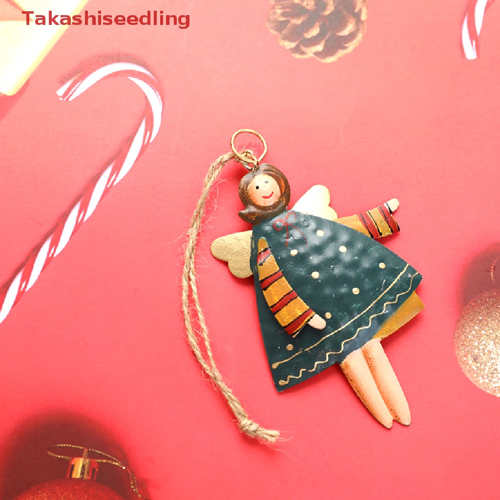 Phụ Kiện Treo Trang Trí Cây Thông Giáng Sinh Năm Mới Hình Thiên Thần Bằng Kim Loại