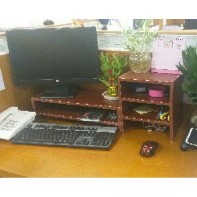 Kệ gỗ để máy tính cộng giá Sách