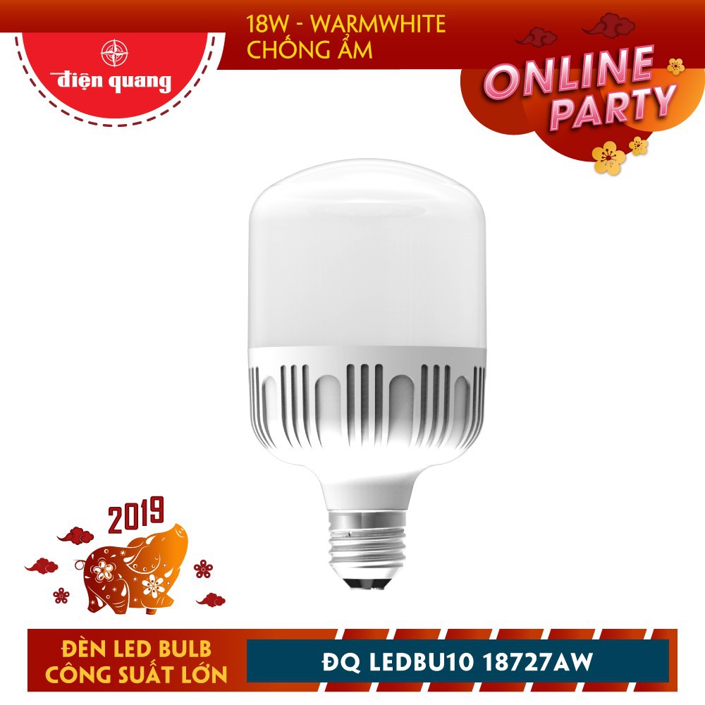 [Hoàn Tiền 100%] Bóng Đèn LED Bulb Điện Quang ĐQ Chống Ẩm 20W, 30W, 40W Hoàn Tiền 100% Nếu Không Phải Hàng Chính Hãng