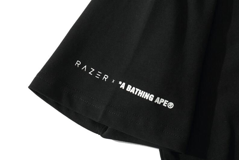 Mới Áo Thun Cotton Họa Tiết Bape X Razer Razer Co-branded Thời Trang Cho Cặp Đôi