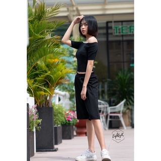 [EIGHTYK] Quần Đũi Lửng Ống Rộng Phối Nút