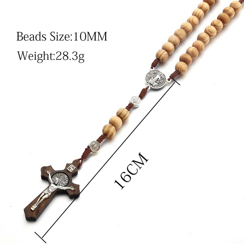 Vòng cổ Chuỗi Hạt Mặt Thánh Giá Thời Trang Hip Hop Cho Nam