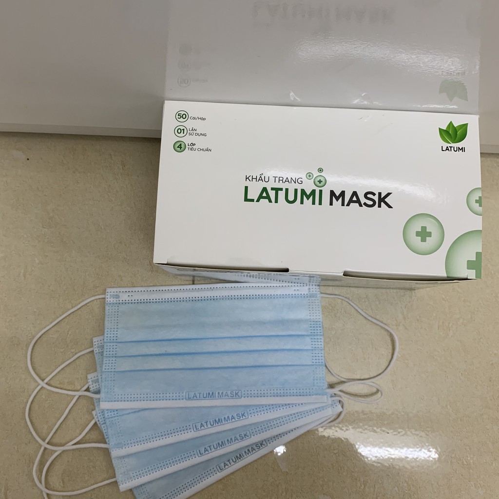 Khẩu Trang Chống Bụi ⚜️LATUMI⚜️ 50 Chiếc Khẩu Trang Dày Dặn Kháng Khuẩn 99% | BigBuy360 - bigbuy360.vn