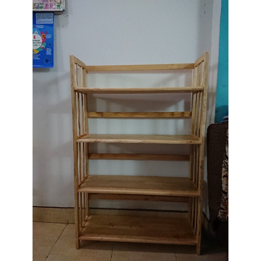 Kệ Sách Gỗ 4 Tầng Ngang 80cm