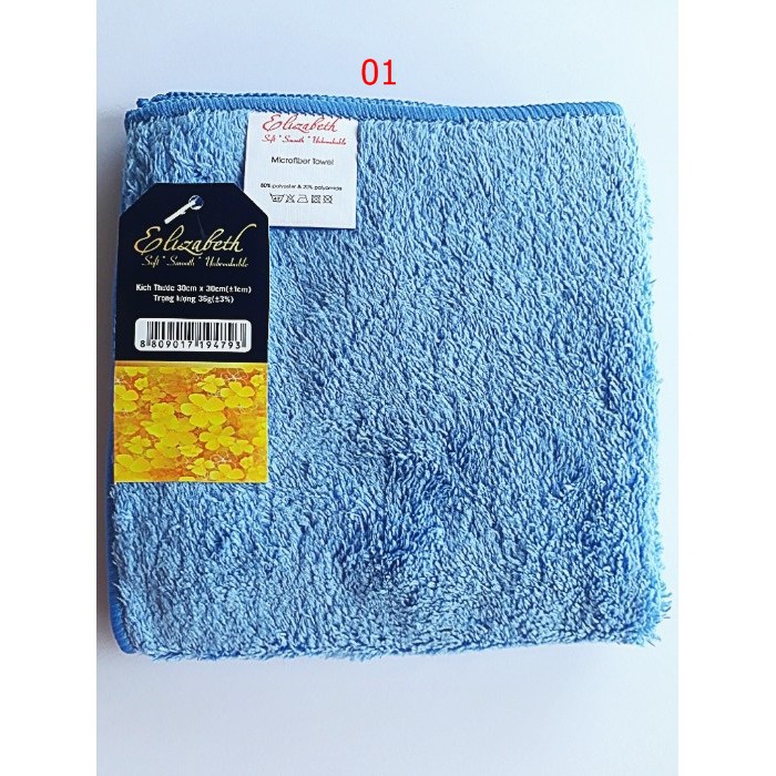 KHĂN MẶT SỢI LÔNG DÀI ELIZABETH 30 X 30, khăn mặt cho bé mềm mại ko kích ứng