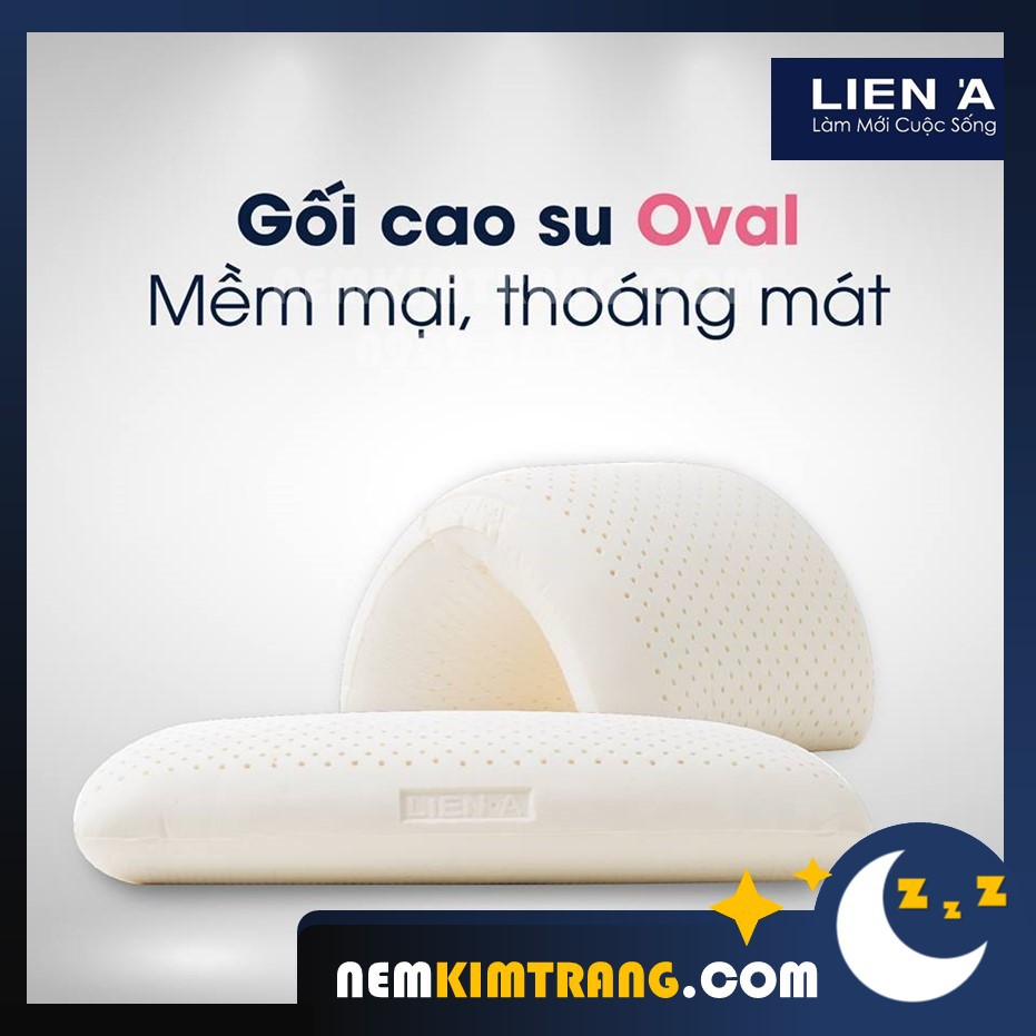 Gối oval Liên Á 45x65x12 cm - CHÍNH HÃNG, ÊM ÁI