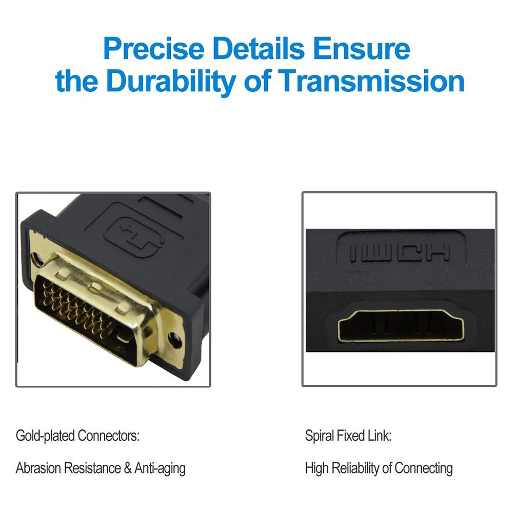 Đầu Chuyển HDMI sang DVI, hai chiều , DVI-D Dual Link 24+1 Male to HDMI Female Audio Video Adapter Connector