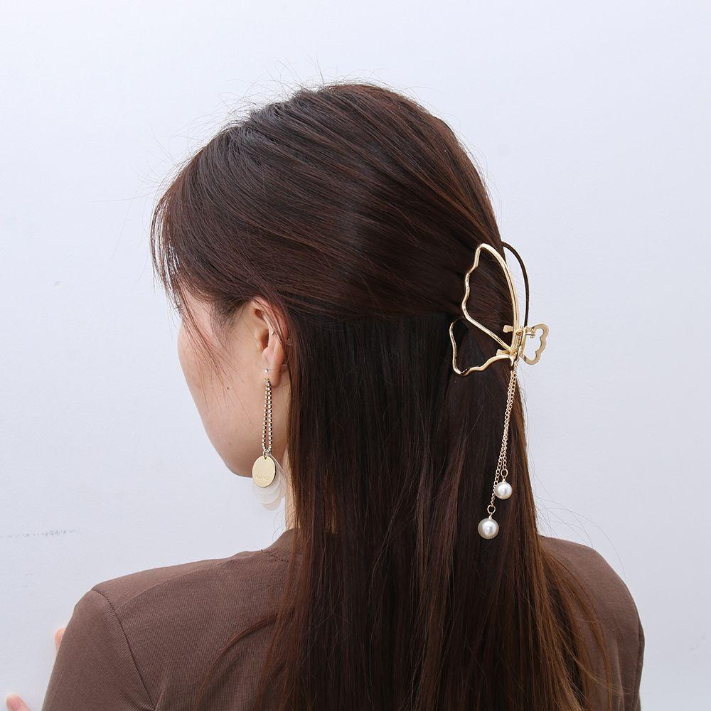 Kẹp Tóc Càng Cua Bằng Kim Loại Tạo Kiểu Trang Sức Thời Trang Dự Tiệc