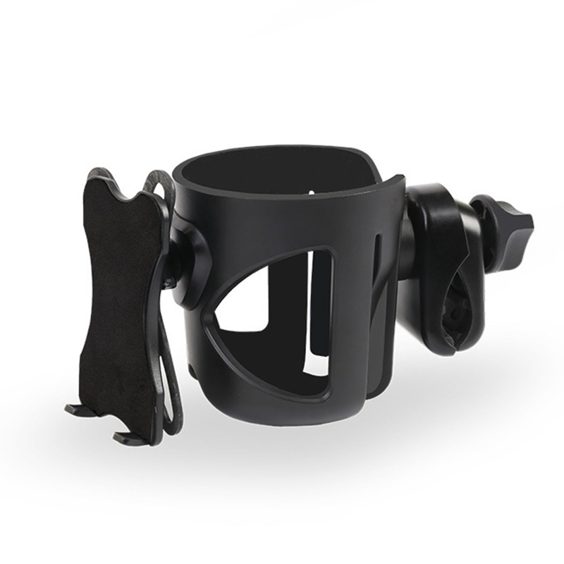 Giá Đỡ Điện Thoại / Cốc Nước 2 Trong 1 Xoay 360 Độ Gắn Xe Đẩy Em Bé