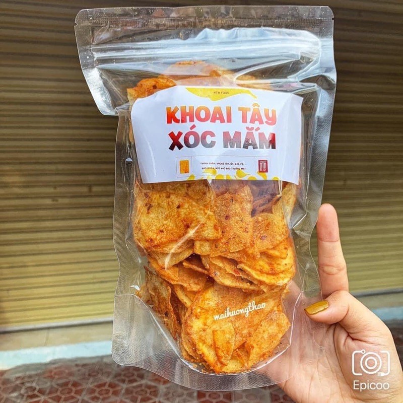 [Mã GRO1505 giảm 8% đơn 250K] Snack Khoai Tây Xóc Mắm Gói 200Gam