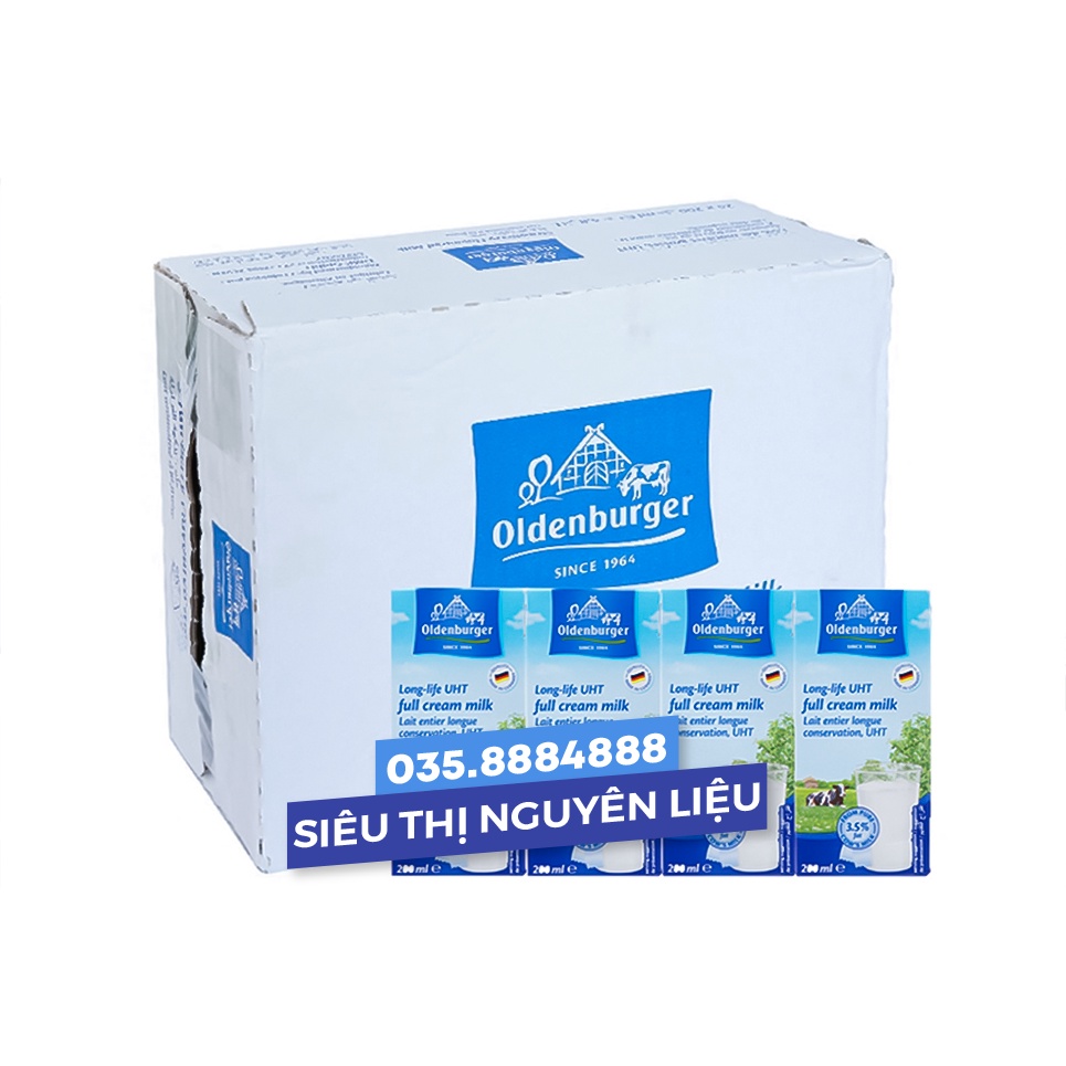 [Thùng 12 Hộp] Sữa tươi Đức nguyên kem Oldenburger - Hộp 1L