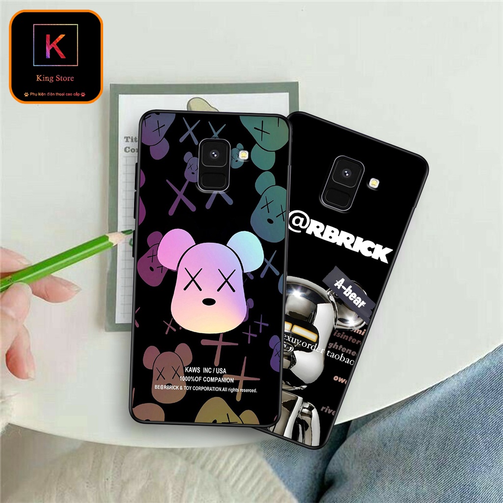 Ốp lưng Samsung A8 2018 - A8 Plus - A8 Star - Ốp Samsung in hình Gấu B.Ŗİ.ÇK - Lưng nhám viền TPU cao cấp