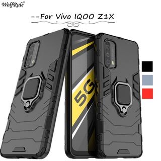 Ốp Lưng Giáp Cứng Có Nhẫn Chống Cho Điện Thoại Vivo IQOO Z1X