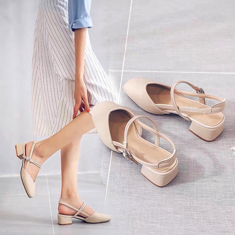 Giày cao gót IELGY mũi vuông thời trang sành điệu cho nữ