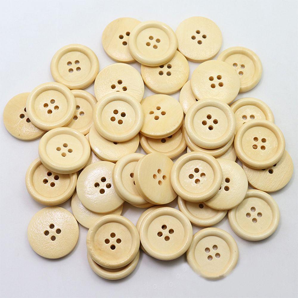 50 Khuy Áo Bằng Gỗ 25mm 18mm Mẫu Mới
