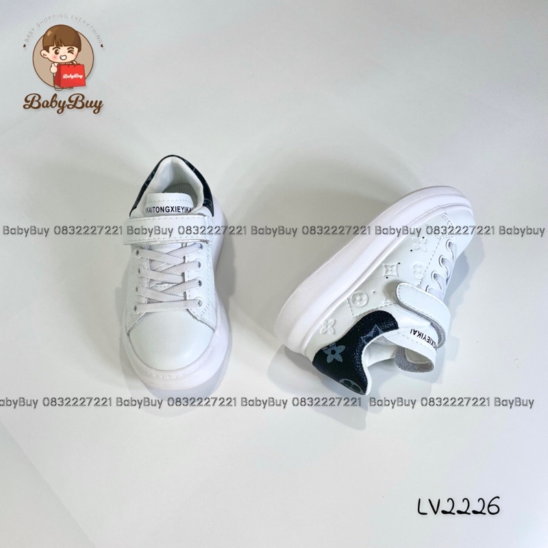 Giày sneaker cho bé trai và bé gái ( giày LV xanh)