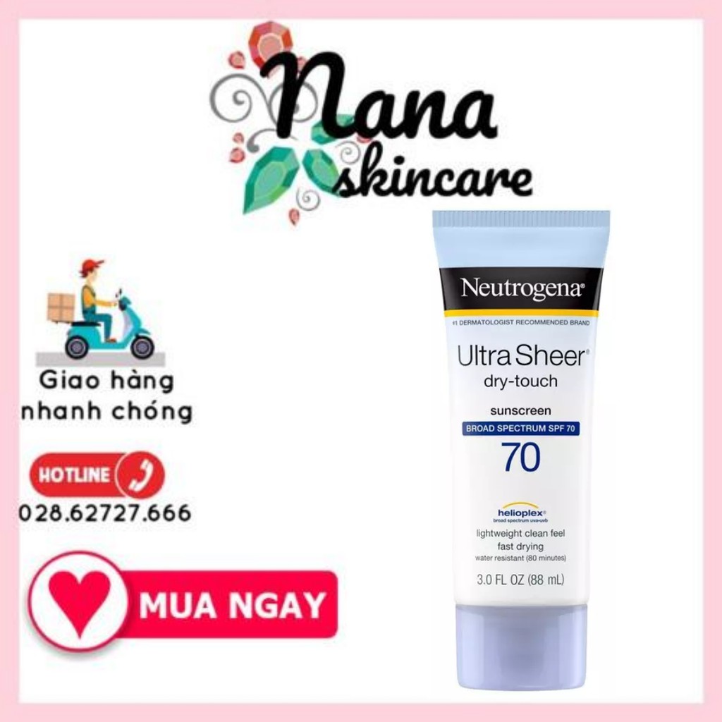 Kem Chống Nắng Neutrogena Ultra Sheer SPF 70 (88ml)