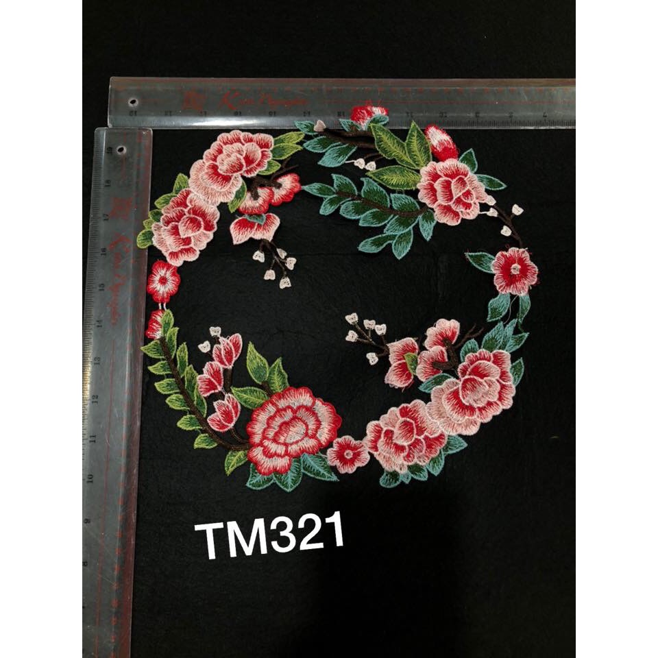 vòng tròn hoa thêu hàng quảng châu cao cấp