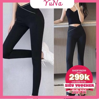 Quần legging nữ Maika cạp cao gen bụng nâng mông chất liệu umi cao cấp hàng loại 1, phụ kiện thời trang YUNA