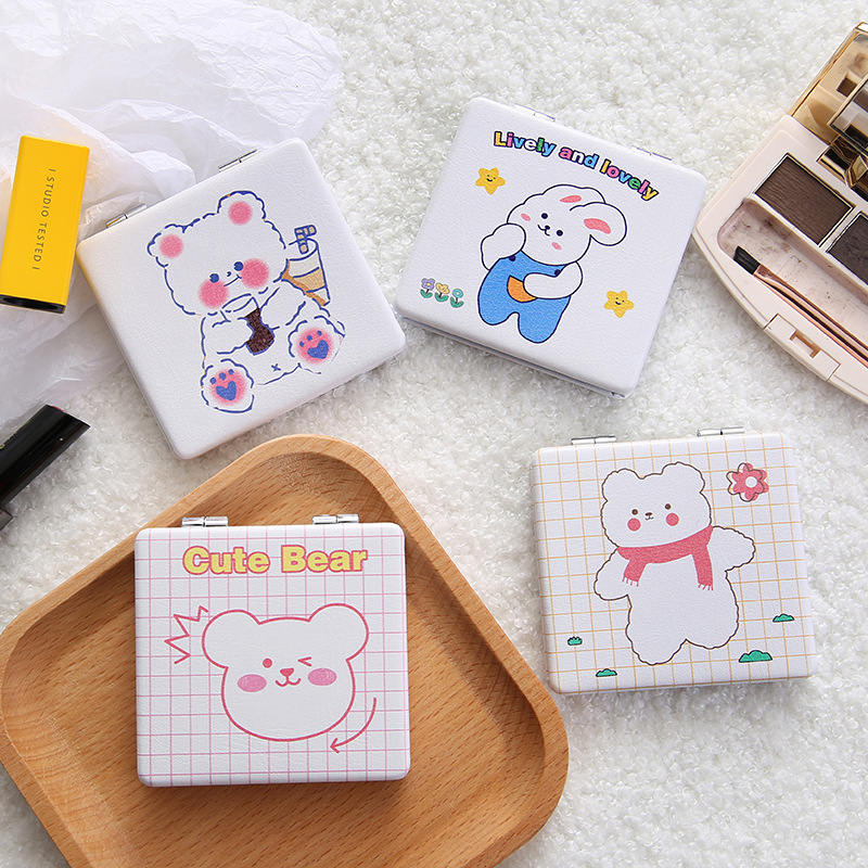 Gương Trang Điểm Mini Họa Tiết Hoạt Hình Xinh Xắn Theo Phong Cách Hàn Quốc